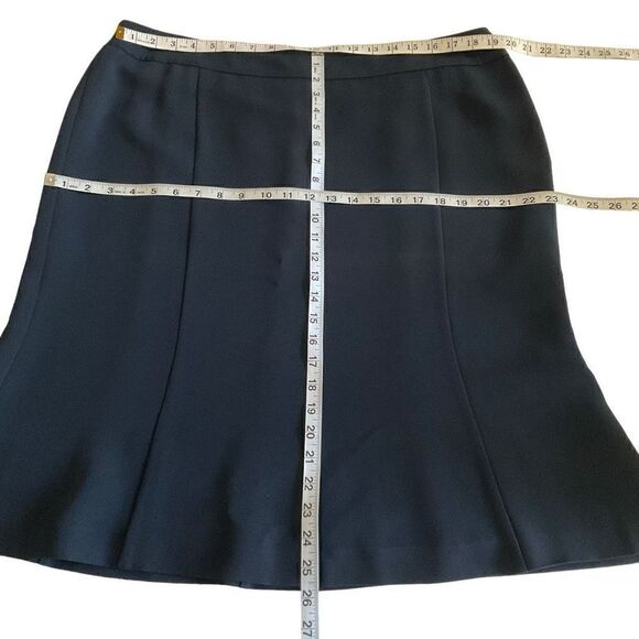 Ellen Tracy Midi Skirt Tulip Hem Navy Blue Side Zipper Closure Women Size 16 - Picture 5 of 9